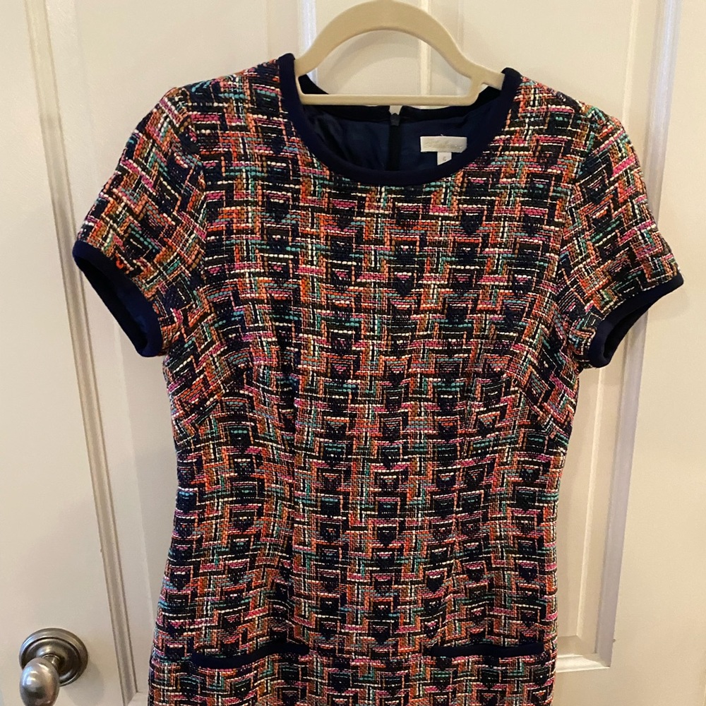 Shoshanna navy tweed dress